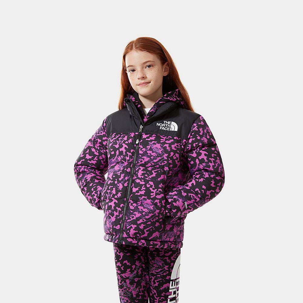 The North Face 1996 Printed Retro Παιδικα Μπουφάν Nuptse - Μωβ (EYPN59326)